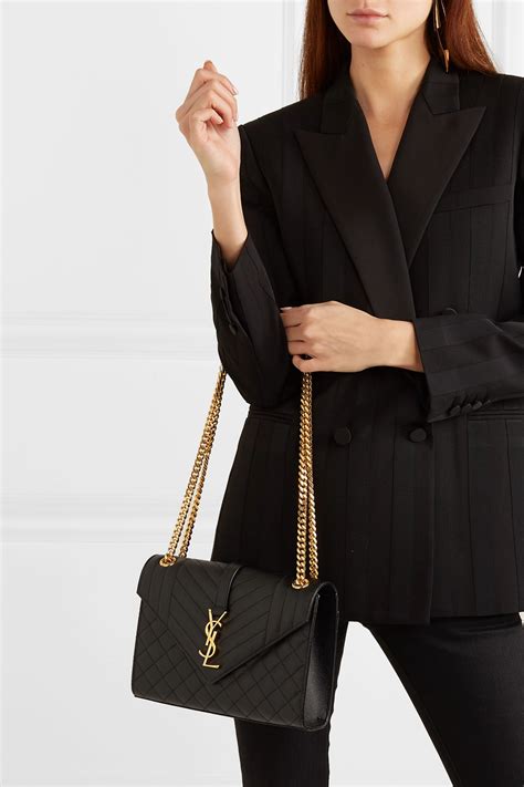 ysl black leather purse|ysl purse all black.